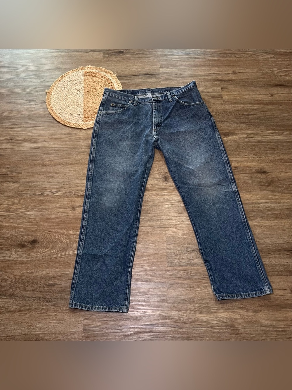 WRANGLER Regular Fit Mens Blue Denim Jeans 36x29